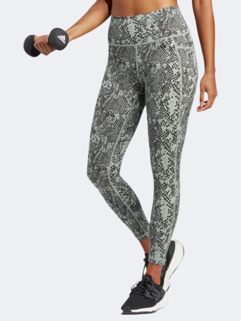 adidas Green Snake Print High-Waist Leggings
